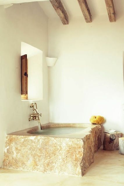 Vasca da bagno a pavimento in marmo
